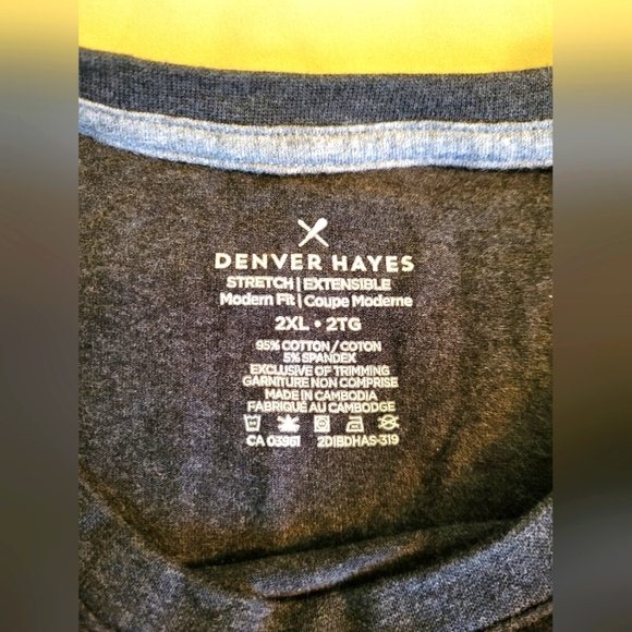 4 for $30 🌈 Big and Tall men's Denver Hayes stretch modern fit t-shirt size 2XL - Picture 3 of 5